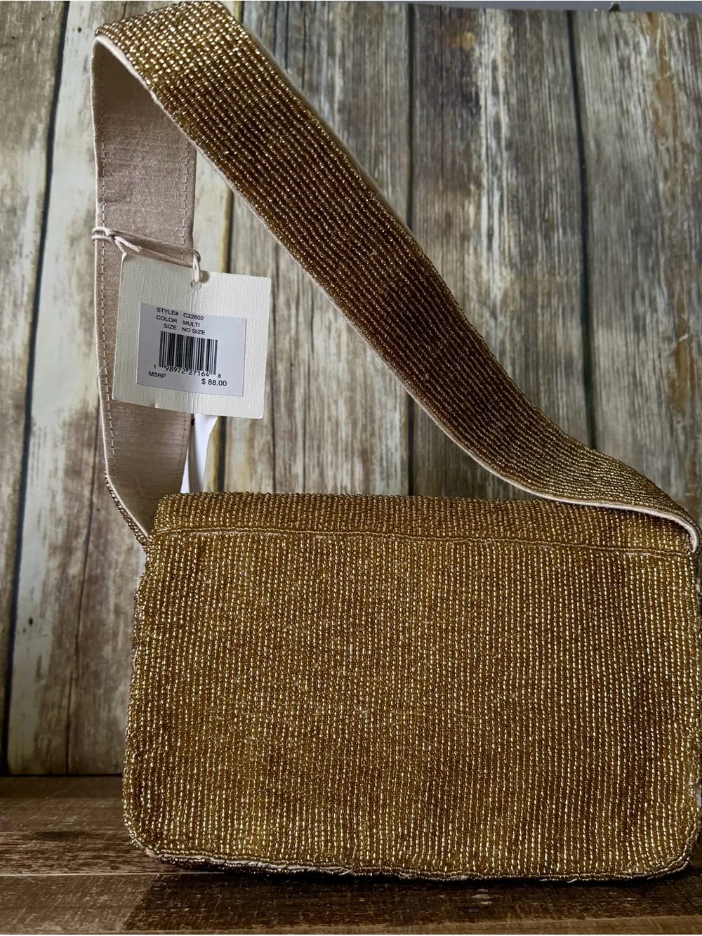 Gold Beaded Autumn Mug Satchel by Sol and Merchant